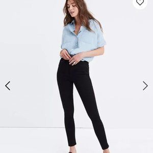 {Madewell} 10” High Rise Skinny Jeans in Black Carbondale Wash